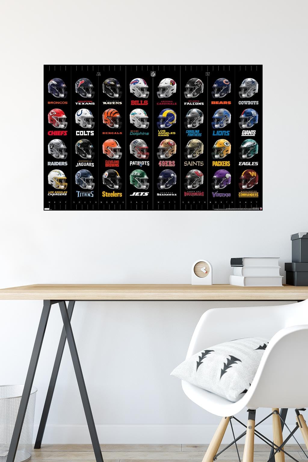 Amazon.co.jp: NFL League - Helmets 24 ウォールポスター、長さ34